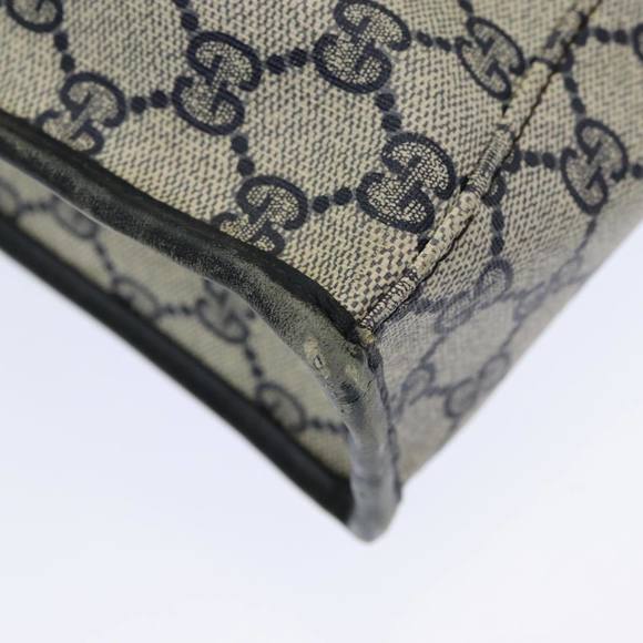 GUCCI GG Supreme Sherry Line Hand Bag PVC Leather Navy Red 010 378 Auth ar12310 - Picture 13 of 16